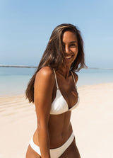 Havana Triangle Bikini Top - Ivory - Laara Swim