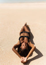 Belize High Waist Bikini Bottom - Noir - Laara Swim
